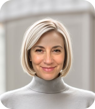 Chin-Length Bob with Side Bangs Blonde